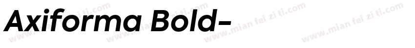 Axiforma Bold字体转换